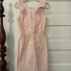 J. Crew Factory Light Pink Ruffle Sheath Dress